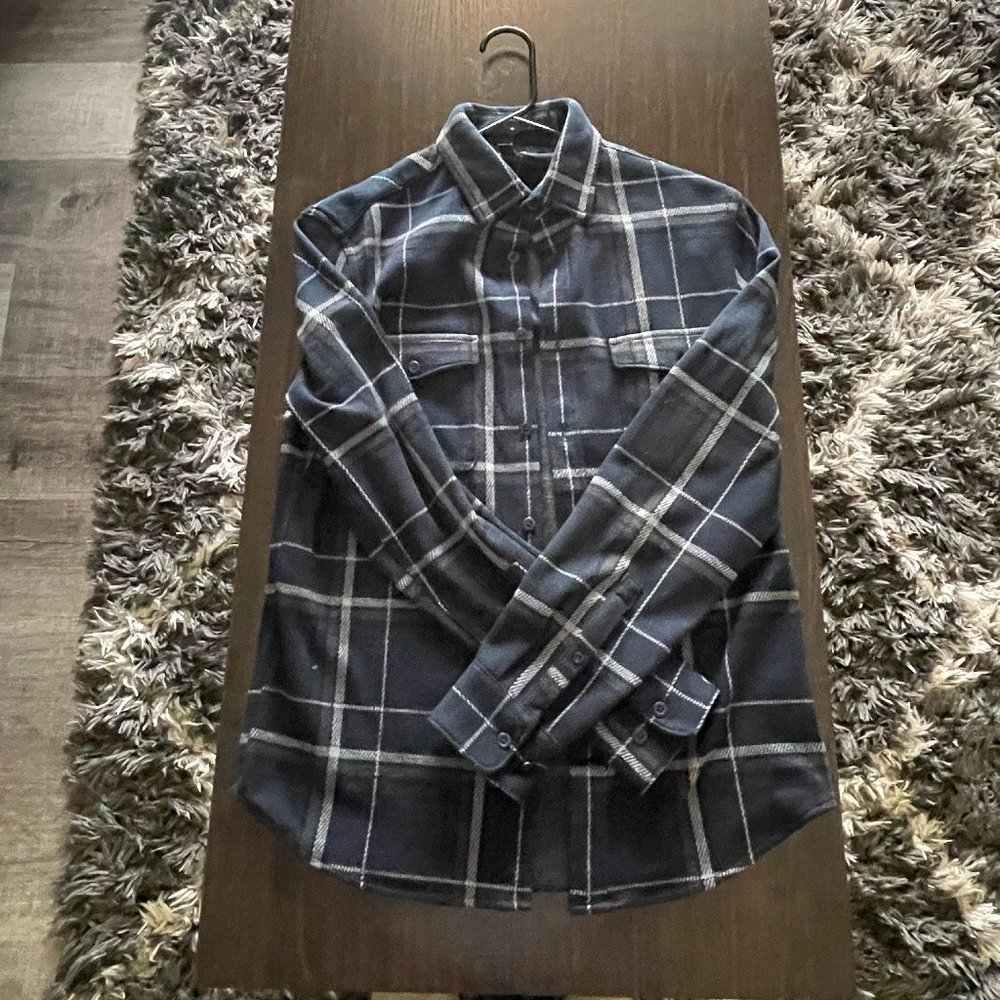Navy Flannel with Grey Stripes (Express - XS)